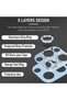 Camera Lens Protector Set compatible with Apple Iphone 14, 9H glass, Silver - 2
