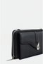 5737 Women's Crossbody Shoulder Bag with Phone Compartment, Zipper Card Holder, Faux Leather, Black - 6