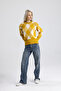 Plaid Mustard Yellow Sweater - 6