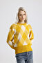 Plaid Mustard Yellow Sweater - 3