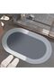 2 Pieces Water Absorbent Mat Stylish Design Ablution Mat Non-Slip Base 38*58 cm Oval Mat A-60 - 4