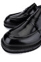Men's Genuine Leather Black Opening Loafer Shoes - 3