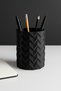 Geometric Black Pen Holder & Makeup Brush Holder |   8X10 cm Modern Organizer - 4