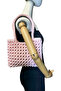 - Emine 9106 Hand Knitted Combed Cotton Fabric Shoulder Bag with Wooden Bead Detail - 27 X 21 - 2