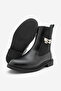 Women's Elastic Buckle Casual Boots Ondiz Black - 7
