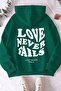سويت شيرت مطبوع عليه Love Never Fails Back للجنسين