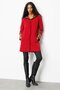 Women's Hooded Kilim Jacquard Tassel Wool Coat Dark Red - 4