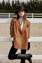 Süet Blazer Camel Ceket - 6