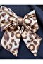 Leopard Printed Automatic Clip Bow Buckle - 3