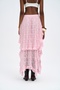 Mireya Asymmetrical Pink Lace Skirt - 8