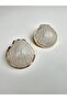 White Oyster Gold Earring
