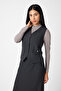 Adjustable Belted V-Neck Lined Short Vest - 2