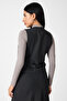 Adjustable Belted V-Neck Lined Short Vest - 6