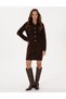 Brown Crop Top Knitwear Cardigan 50310994-Vr029 - 4