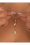 Minimal Sun Crescent Moon Steel Y Necklace Gold Plated Non-Tarnish Gift Daily Fashion Trend - 5