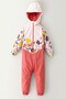 New Season Pencil and Lettering Hooded Cotton Lined Baby & Kids Raincoat Jumpsuit Coat