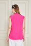 Women's Elegant Blouse with Court Collar and Stone Button Detail - Suitable for Office & Everyday Wear - 6