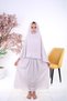 Two-Piece Floral Print Girls' Prayer Dress with Built-In Headscarf - Assorted Colors Will Be Sent - 5