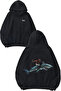 Dogfish Jockey Design Back Printed Black Hooded Sweatshirt