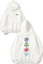 Avatar Symbols Design Back Printed White Hooded Sweatshirt