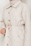 Women's Waist Tunnel Pass-Through Quilted Jacket Coat - 7