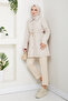 Women's Waist Tunnel Pass-Through Quilted Jacket Coat - 2