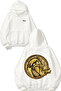 Thank You Soldier Design Back Printed White Hooded Sweatshirt