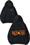 Drogonball Dragon Design Back Printed Black Hooded Sweatshirt