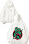 Boba Fett Design Back Printed White Hooded Sweatshirt