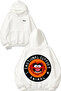 Emotional Support 2 Design Back Printed White Hooded Sweatshirt