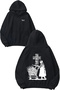 War Buying and Selling Design Back Printed Black Hooded Sweatshirt