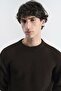 Men's Loose Fitted Ribbed Textured Knitwear Sweater - 5