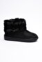 Women's Suede Boots Stoned Plush Black Mira - 3