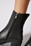 Veron Genuine Leather Side Cut Rubber Women's Heeled Boots Black Skin - 4