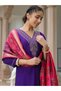 Women's Muslin Straight Fit Kurta & Pant Set with Zari Embroidery & Patola Print Dupatta - 5