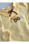 Handmade 100% Cotton Baby Boy Dozer Embroidered Shirt - Long Sleeve - Yellow Plaid - 4