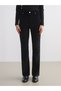 Lcw Modest Black Slim Fit Flared Velvet Women's Trousers - 2