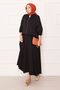 Zippered Bomber Jacket Skirt Set Black - 6