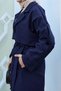 Lined Premium Trench Coat Navy Blue - 6
