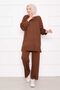 Sparkling Stone Detailed Double Suit Set in Tan - 3