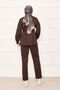 Pile Detailed Zippered Double Suit Brown - 6
