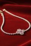 316L Steel Pink Flower Figured Zircon Stone Women's Bracelet – Shiny, Elegant, and Giftable Jewelry