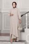 Buttoned Aerobin Hijab Double Set Dark Stone