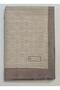 Cotton Silk Striped Monogram Shawl 41728-Mink