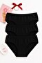 3 Piece Women's Cotton Bato Panties Set - Comfortable & Breathable Fabric