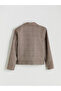 Shirt Collar Plaid Women's Jacket - 7