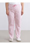 Lcw Dream Pink Women's Pajama Bottoms with Elastic Waist and Bow Pattern - 6