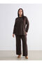 Lcw Modest Brown Plus Size Crew Neck Women's Sweatshirt Tunic - 6