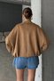 Oversize Women's Bomber Vision Suede Leather Jacket - 4