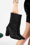 New Season Women's Pointed Toe Dazzling Shiny Stone Short Boots - 2